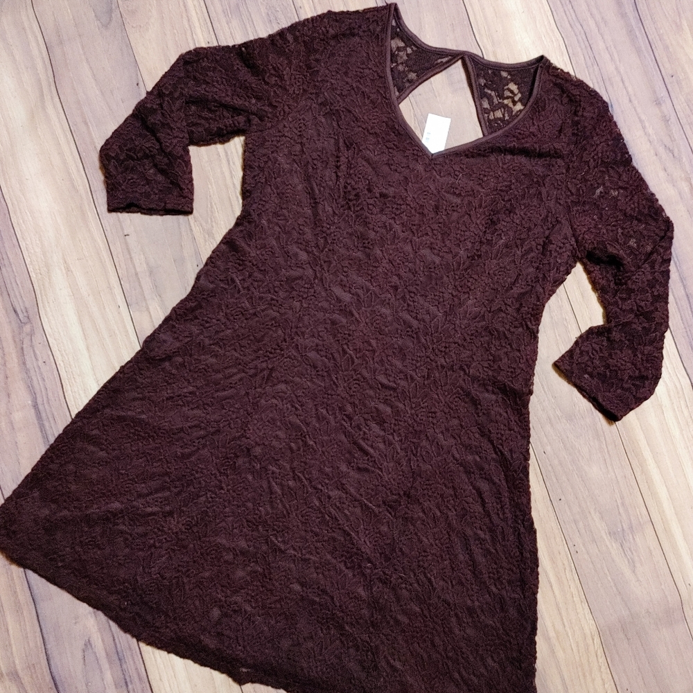 Maurices Lace Skater Dress open back Size 0X